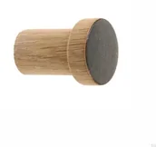 Wieszaki i stojaki - Wieszak ścienny Simple Drewniany Emaliowany Ciemny Szary - Olej Biały - miniaturka - grafika 1