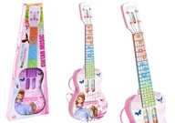 Instrumenty muzyczne dla dzieci - Gitara Elektryczna Z Księżniczką Dla Dzieci Światła Melodie Różowa - miniaturka - grafika 1