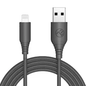 Kable USB - Tellur Silicone Data Cable, Usb To Lightning, 3A, 1M, Black - miniaturka - grafika 1