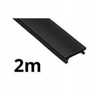 Akcesoria do oświetlenia - Klosz Slim Pmma Czarny 8-9mm 2 metry na profil aluminiowy 12mm do taśm Led - miniaturka - grafika 1