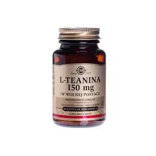 Solgar L-Teanina w wolnej postaci 150mg 60 kapsułek - Suplementy naturalne - miniaturka - grafika 1