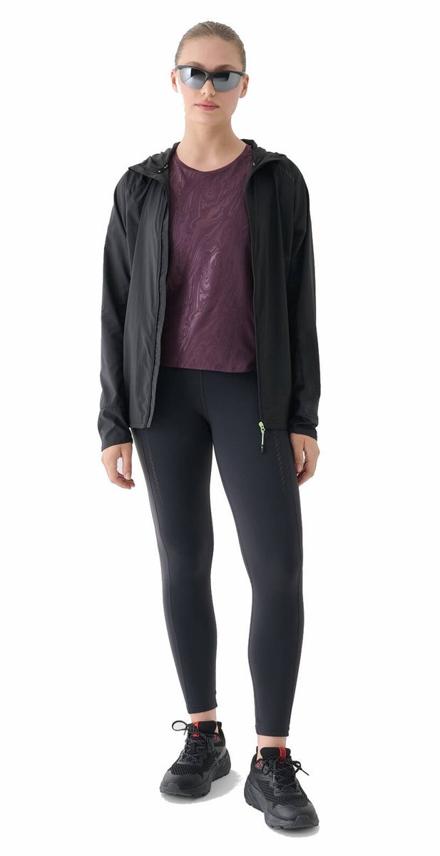 Legginsy do biegania damskie sportowe 4F wysoki stan wygodne running r. M