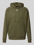Bluzy męskie - Bluza z kapturem, wyhaftowanym logo i kieszenią kangurką - miniaturka - grafika 1
