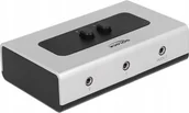 Rozgałęźniki - DeLOCK switch jack 3.5mm 2 port manual bidirectional, switch grey/black - miniaturka - grafika 1