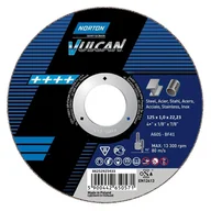 Tarcze do pił - NORTON VULCAN Tarcza do cięcia stali T41 śr. 125 mm VULCAN - miniaturka - grafika 1