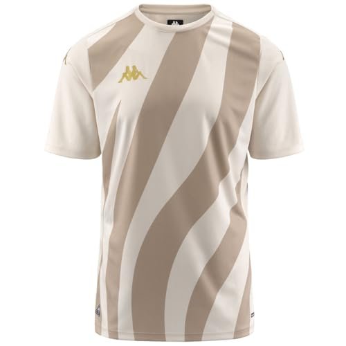 Kappa Player Gaboupre Wygodna i stylowa koszulka techniczna, kolor szary biały kap i szara rozgrzewka, rozmiar 2XL