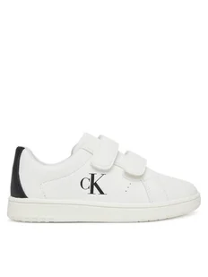 Calvin Klein Jeans Sneakersy Low Cut Lace Velcro Sneaker V1X9-82080-1355 S Biały - Buty dla chłopców - miniaturka - grafika 1