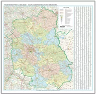 Mapy i plansze edukacyjne - EkoGraf, Województwo lubelskie mapa ścienna na podkładzie w drewnianej ramie, 1:200 000 - miniaturka - grafika 1