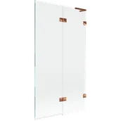 Parawany nawannowe - Mexen Lunar L parawan nawannowy 2-skrzydłowy prawy 100 x 150 cm, transparent, różowe złoto - 897L-100-100-60-00-P - miniaturka - grafika 1