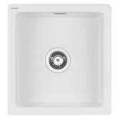 Zlewozmywaki - Deante Zlewozmywak 45x47,8 cm ceramiczny 1-komora bez ociekacza, biały mat ZCB A103 - miniaturka - grafika 1