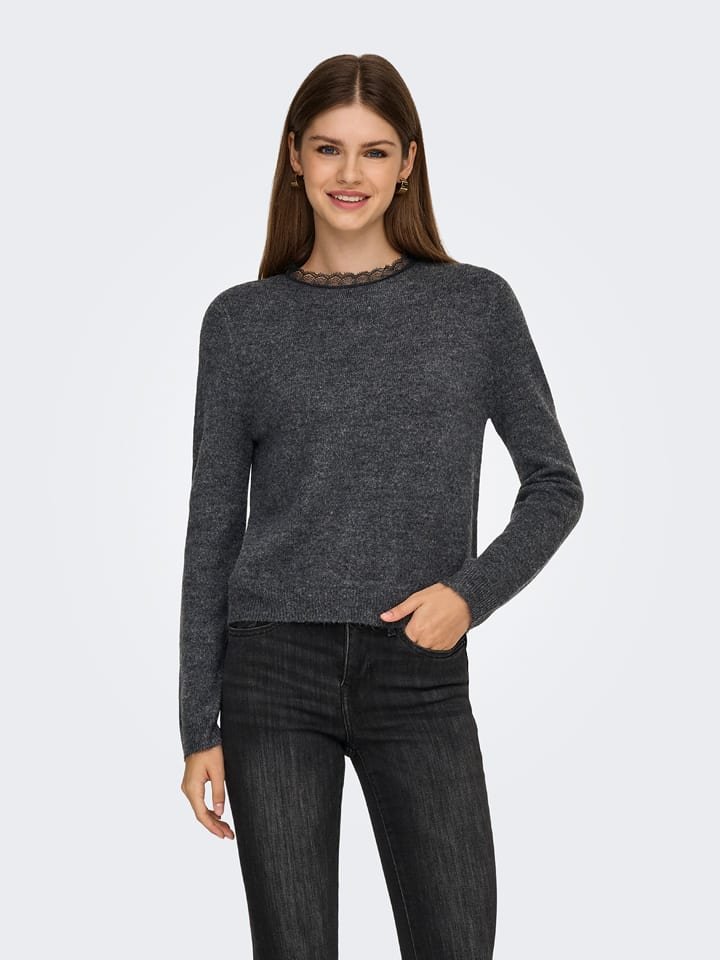 ONLY Sweter w kolorze antracytowym