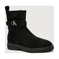 Botki damskie - Calvin Klein Botki zamsz - miniaturka - grafika 1