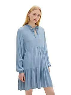 Sukienki - TOM TAILOR Denim Damski sukienka 1036951, 25900 - Soft Mid Blue, XS - grafika 1