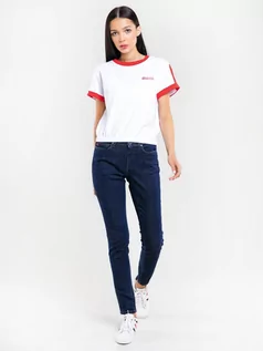 Spodnie damskie - Spodnie jeans damskie Rose 690 - grafika 1