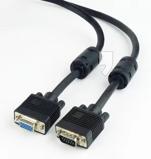 Gembird PRZEDŁUŻACZ VGA F/M 10M EKRANOWANY + FERRYT BLACK KKGGKUBV0630 [1996766] - Kable komputerowe i do monitorów - miniaturka - grafika 1