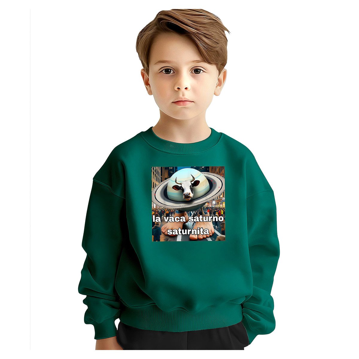 BLUZA DZIECIĘCA BRAINROT LA VACA SATURNO 110-116 DLA CHŁOPCA DZIEWCZYNKI