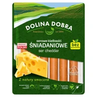 Kiełbasa i wędliny - Dolina Dobra Serowe kiełbaski śniadaniowe ser cheddar 200 g - miniaturka - grafika 1