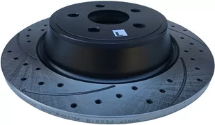 Tylne klocki + WIERCONE nacinane tarcze hamulcowe Ford Fusion Hybrid 2,0 2013-2020 - Tarcze hamulcowe - miniaturka - grafika 3