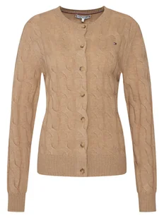 Tommy Hilfiger Kardigan WW0WW47463 Beżowy Regular Fit - Swetry damskie - miniaturka - grafika 1