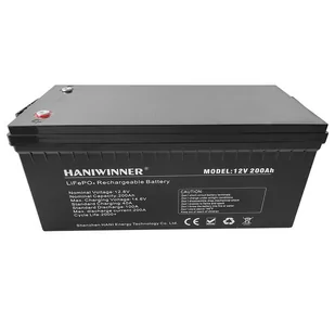 HANIWINNER HD009-12 12.8V 200Ah LiFePO4 Lithium Battery Pack Backup Power, 2560Wh Energy, 2000 Cycles, Built-in BMS - Baterie do zasilaczy awaryjnych UPS - miniaturka - grafika 3