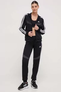 adidas dres damski kolor czarny - Dresy damskie - miniaturka - grafika 1