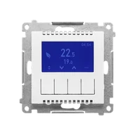 Regulatory i termostaty - Kontakt Simon Termostat programowalny z wyświetlaczem Simon 55 - biały mat - miniaturka - grafika 1