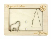 Ramki na zdjęcia - Kuvasz ramka na zdjęcie z psem grawer - miniaturka - grafika 1