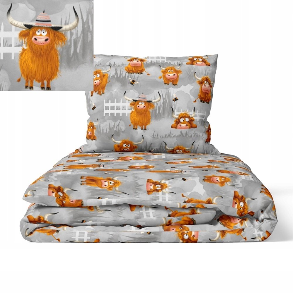 Pościel Dziecięca 140x200cm dla dziecka , wzór: Rodeo Szare