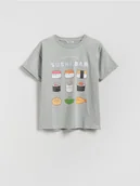 Koszulki dla dziewczynek - Reserved - T-shirt Pusheen - jasnoszary - miniaturka - grafika 1