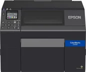 Drukarki kart i etykiet - Epson ColorWorks C6500Ae (mk) C31CH77102MK, kolorowa drukarka etykiet, cutter, disp., USB, Ethernet, black - miniaturka - grafika 1