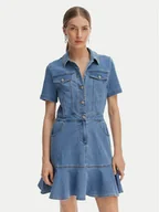 Sukienki - Morgan Sukienka jeansowa 261-RIGHT Niebieski Slim Fit - miniaturka - grafika 1