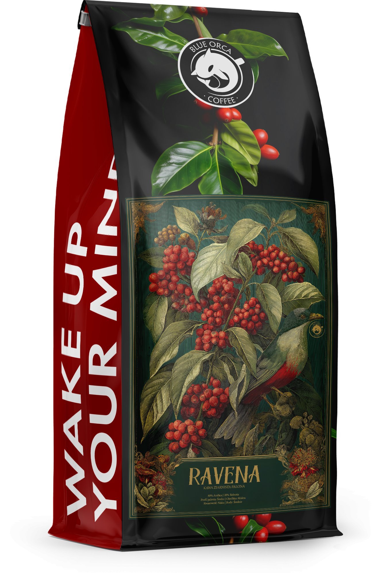 Kawa ziarnista 1kg Świeżo Palona RAVENA Limited Edition idealna do ekspresu