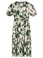 Sukienki - ApartFashion Sukienka damska, luźna sukienka wieczorowa, zielono-biała, normalna, Zielony, biały, L - miniaturka - grafika 1