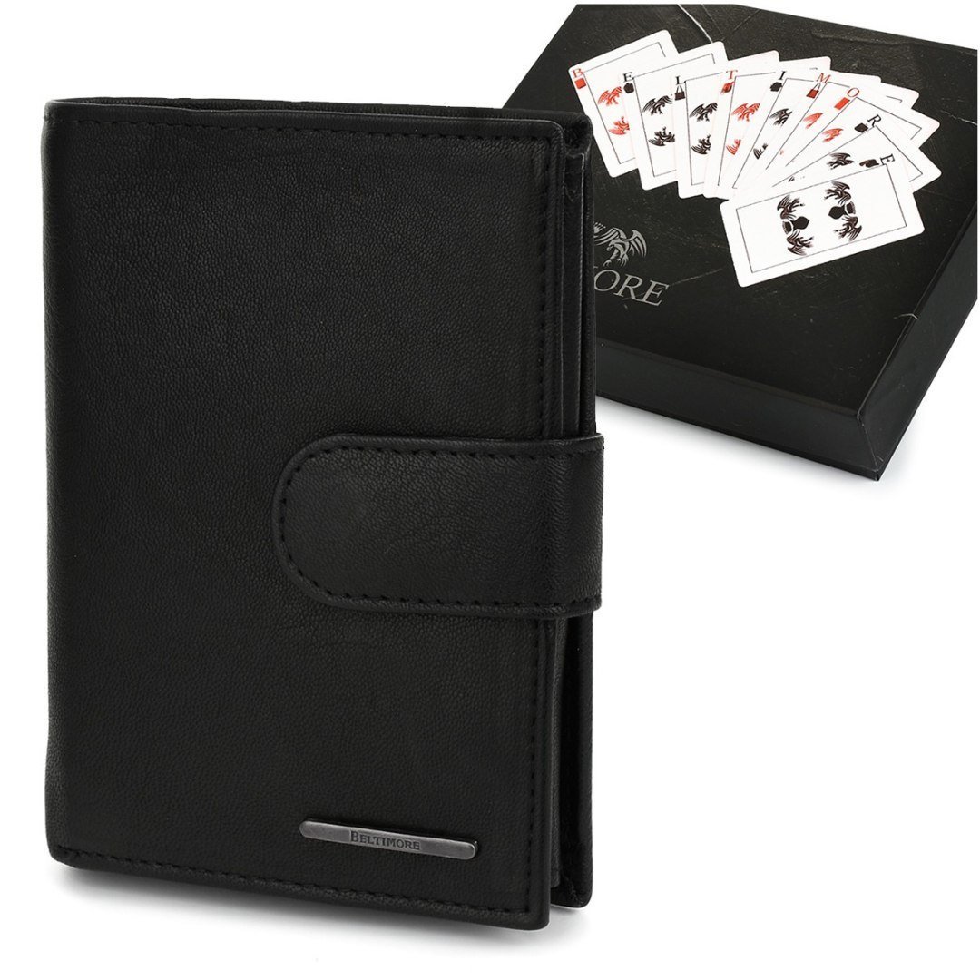 Męski portfel skórzany klasyczny RFiD duży pionowy skóra matowa Beltimore