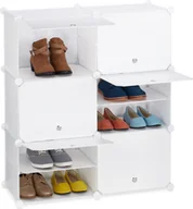 Szafki na buty - relaxdays Biała szafka na buty z 12 przegrodami - miniaturka - grafika 1