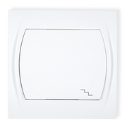Wyłączniki światła i elektryczne - Łącznik schodowy Logo biały - miniaturka - grafika 1
