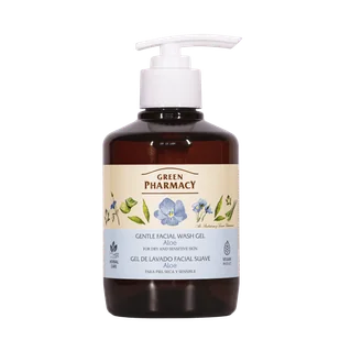 Green Pharmacy, delikatny żel do mycia twarzy, skóra sucha i wrażliwa, aloes, 270 ml - Żele do mycia twarzy - miniaturka - grafika 1