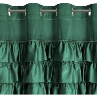 Zasłona EUROFIRANY Sami 140 x 250 cm Ciemnozielony - Zasłony - miniaturka - grafika 1