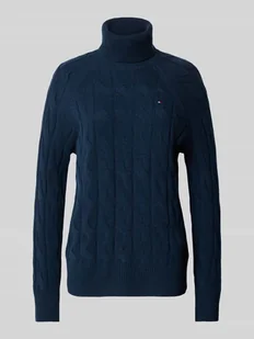 Golf o kroju relaxed fit z czystej wełny - Swetry damskie - miniaturka - grafika 1
