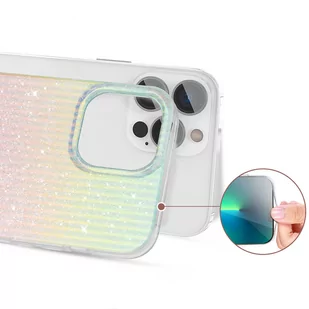 Kingxbar Travel Series luksusowe eleganckie etui na iPhone 13 Pro niebiesko-pomarańczowy (Clouds) - Etui i futerały do telefonów - miniaturka - grafika 4