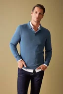 Bluzy męskie - DeFacto Męska bluza, zielony, XXL - miniaturka - grafika 1