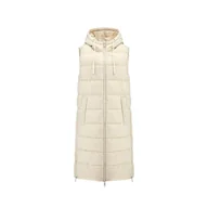 Kamizelki damskie - Damska Kamizelka pikowana GUESS BREANA SLEEVELESS PUFFER JACKE V4RL01WFYE2-G015 – Beżowy - miniaturka - grafika 1