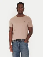 Koszulki męskie - Tommy Jeans T-Shirt DM0DM04411 Beżowy Regular Fit - miniaturka - grafika 1