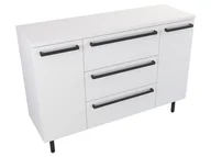 Szafki łazienkowe - Szafka Stojąca Z Blatem ATH 120 cm KD - Biały Mat - Uchwyty Czarne Matowe - miniaturka - grafika 1