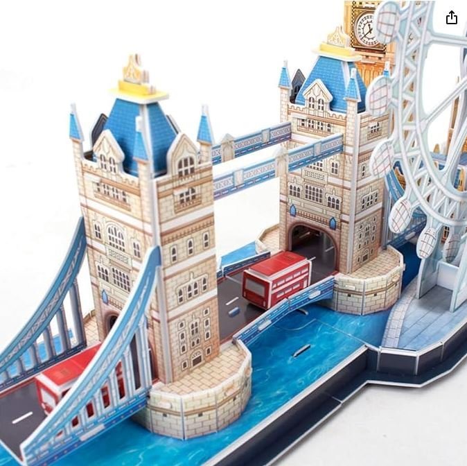 PUZZLE 3D MIASTO LONDYN PANORAMA LONDON BIG BEN ŚWIATŁO LED 106 ELEMENTÓW