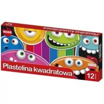 Mona Plastelina kwadratowa 12 kolorów - Masy plastyczne - miniaturka - grafika 1