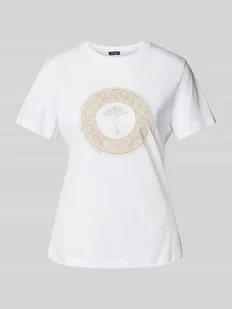 T-shirt z obszyciem kamieniami stras model ‘Tolu’ - Koszulki i topy damskie - miniaturka - grafika 1