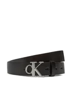 Paski - Calvin Klein Pasek Damski Monogram Plaque Buckle 30Mm LV04K7018G Czarny - miniaturka - grafika 1