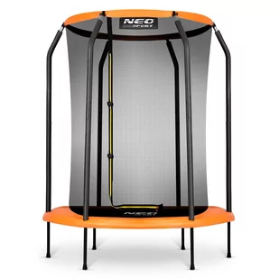 Trampolina ogrodowa dla dzieci, 152 cm, Neo-Sport, czarny, pomarańczowy - Trampoliny - miniaturka - grafika 1