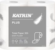 Katrin Paper Roll, 2-warstwowa jedwabny ack300 W Plus Easy Flush WC, biały, tabela 300 (20 sztuk) ACK300-W